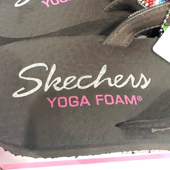 Skechers Women's Meditation Tribe Vibez Chocolate Flip Flop Sandals Size 8 - Picture 7 of 11